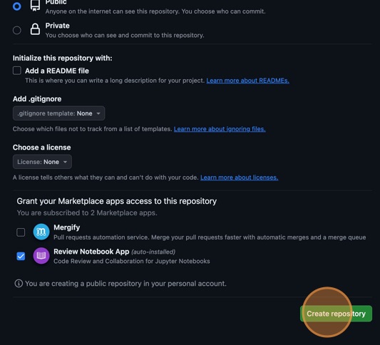 Complete GitHub repository creation